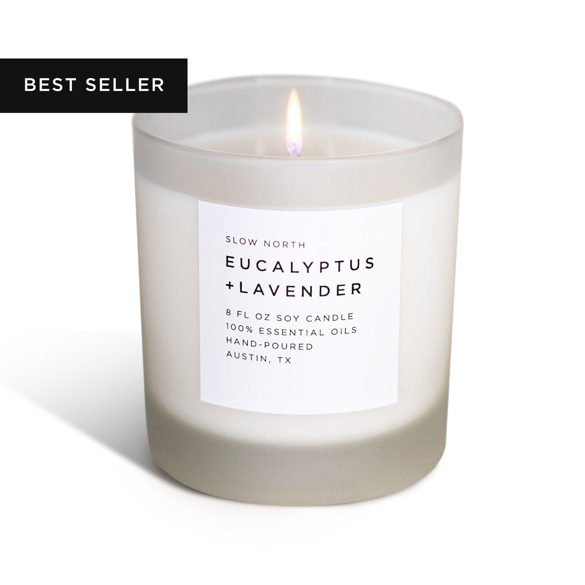 Soy Candle made with Essential Oils by Slow North - Relaxing Scented Candle for Spa