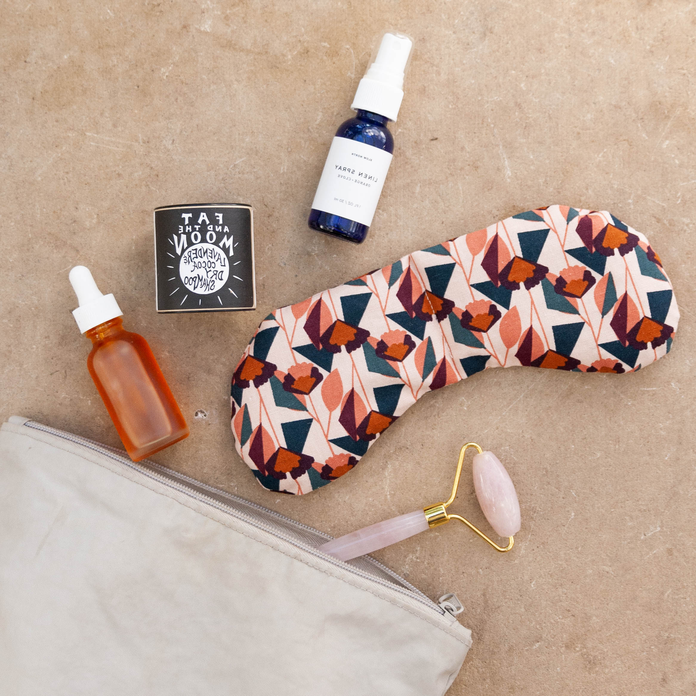 Eye Mask - Blush Florence pattern made by Slow North